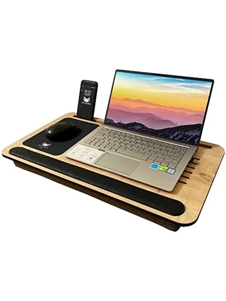 Minderli Laptop Sehpası - Telefon ve Tablet Bölmeli ürün görseli 1