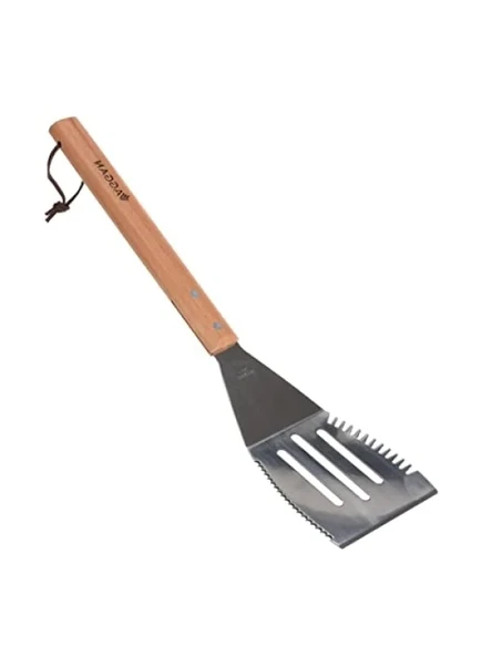Tırtıklı Paslanmaz Çelik Barbekü Spatula ürün görseli 1