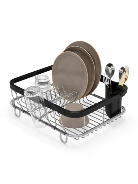 Çok Fonksiyonlu Tabak Standı, Siyah/Nikel Metal ürün görseli 1
