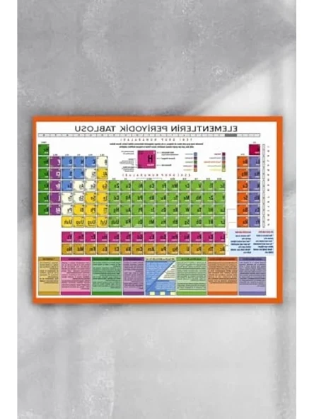 Bilimsel Periyodik Cetvel Poster - 30x40 cm Boyutunda ürün görseli 1