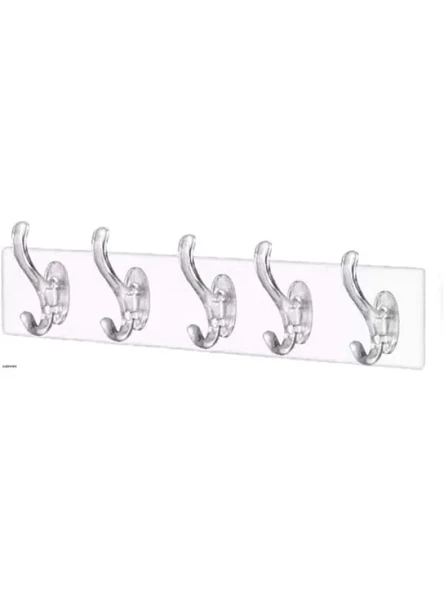 Şeffaf Yapışkanlı Duvar Askısı, 5'li Set, Suya Dayanıklı ürün görseli 1
