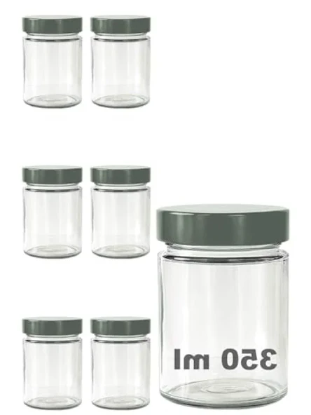 350 ml Metal Derin Kapaklı Kavanoz Seti, 6 Adet, Şeffaf Cam ürün görseli 1