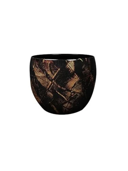 Siyah Metal Saksı - 15x12 cm ürün görseli 1