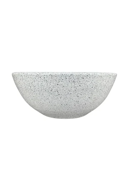 Beyaz Granit Toprak Saksı 20 cm Çap ürün görseli 1