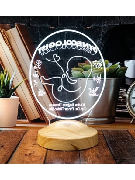 Jinekolog Temalı Led Lamba, Renk Değiştiren Masa Lambası ürün görseli 1
