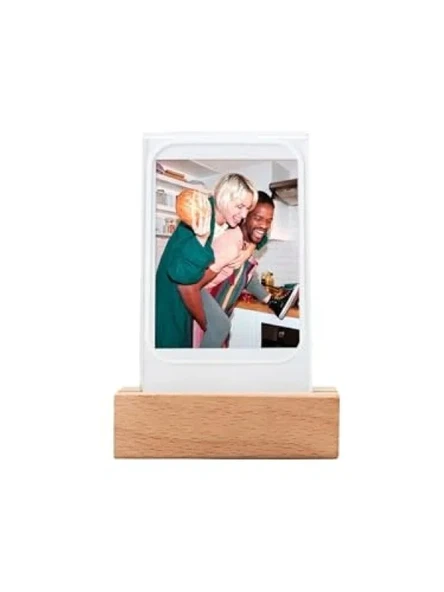 Ahşap Fotoğraf Çerçevesi - LED Işıklı, Instax Mini Uyumlu ürün görseli 1