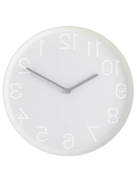 Yuvarlak 25 cm Beyaz Duvar Saati - Analog ürün görseli 1