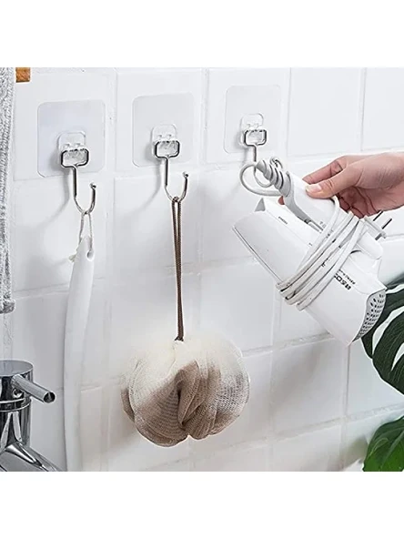 Güçlü Yapışkan Krom Kancalar - Mutfak ve Banyo İçin (2 Adet) ürün görseli 1