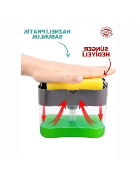 Süngerli Sıvı Bulaşık Deterjan Dispanseri - Resim 2