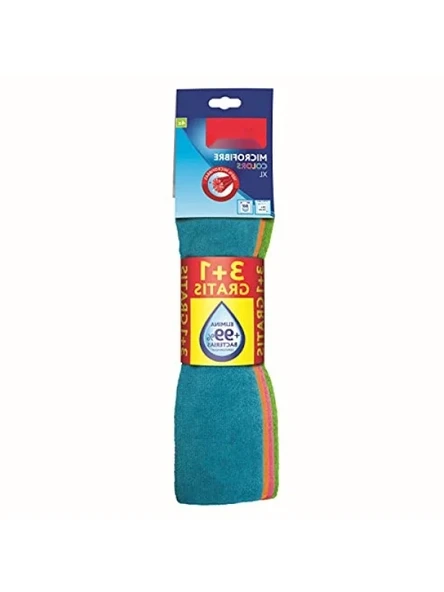 4'lü Mikrofiber Temizlik Bezi Seti, Yumuşak ve Emici ürün görseli 1