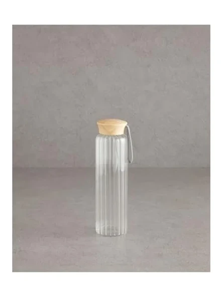Şeffaf Cam Şişe - 550 ml, Modern Tasarım ürün görseli 1
