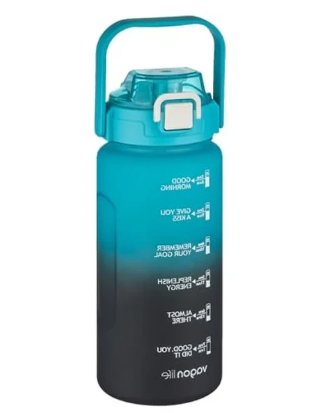1500ml Kapasiteye Sahip Çift Renk Motivasyon Matarası ürün görseli 1
