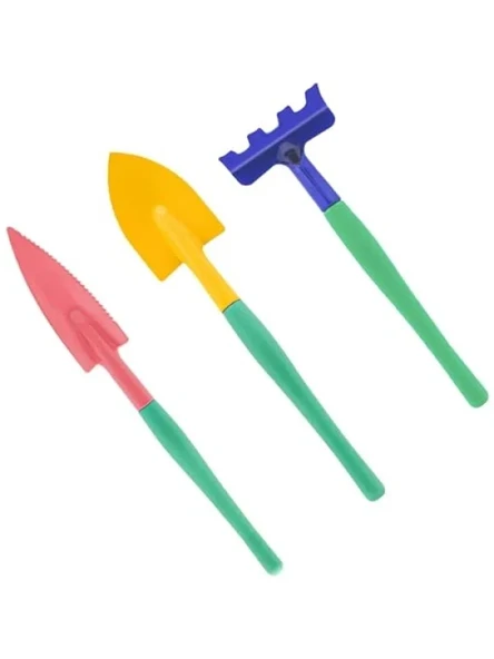 Hobi 3'lü Set Çapa Tırmık Metal Bahçe Araçları ürün görseli 1