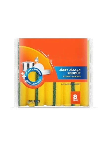 Tırnak Koruyuculu Bulaşık Süngeri - 8'li Paket ürün görseli 1