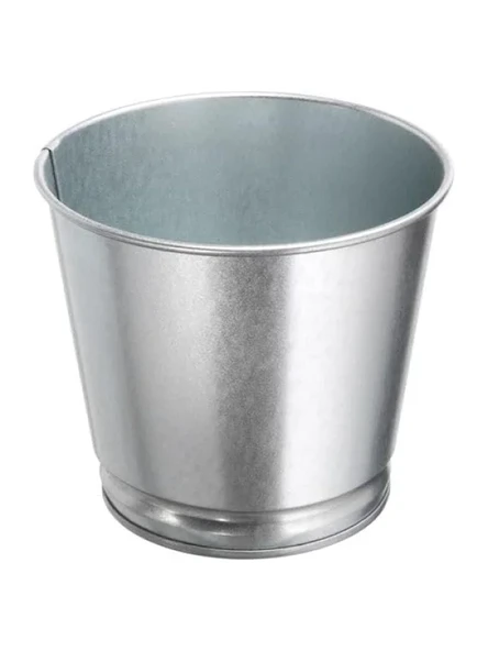 9 cm Galvanizli Gümüş Renk Bitki Saksısı ürün görseli 1