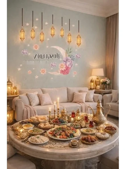 Ahşap Kapı Süsü Sticker - Ramazan Temalı Dekoratif Aksesuar ürün görseli 1