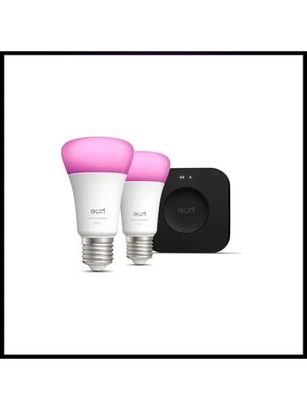 Renkli Akıllı Ampul 2'li Set - E27, 9W, Bridge Pro v3 Dahil - Resim 2