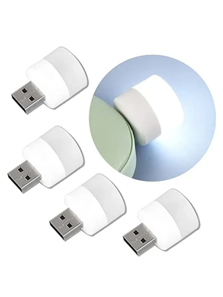 Mini LED USB Gece Işıkları, Sıcak Beyaz, 4 Adet ürün görseli 1