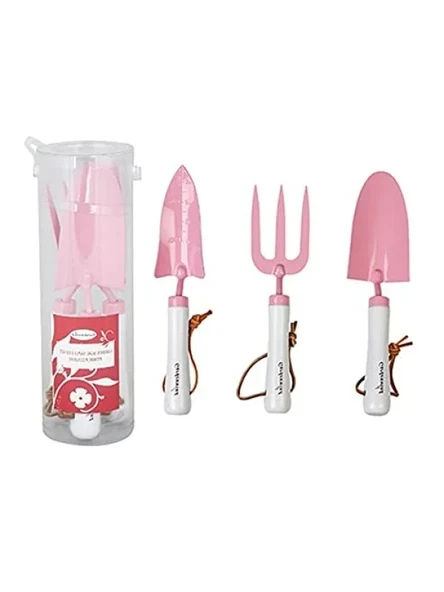 Pembe Renkli Plastik 3'lü Bahçe Seti ürün görseli 1