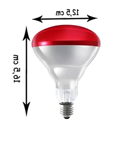 250W Kırmızı Işık Isıtıcı Lamba E27 - Resim 2