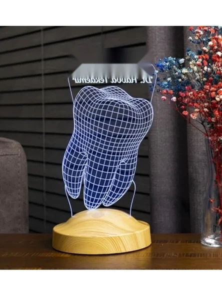 Kişiye Özel 3D LED Lamba - Diş Hekimleri Günü Hediyesi ürün görseli 1