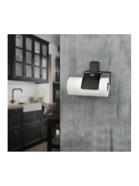 Yapışkanlı Kağıt Havluluk - Mat Siyah Banyo ve Mutfak Düzenleyici ürün görseli 1