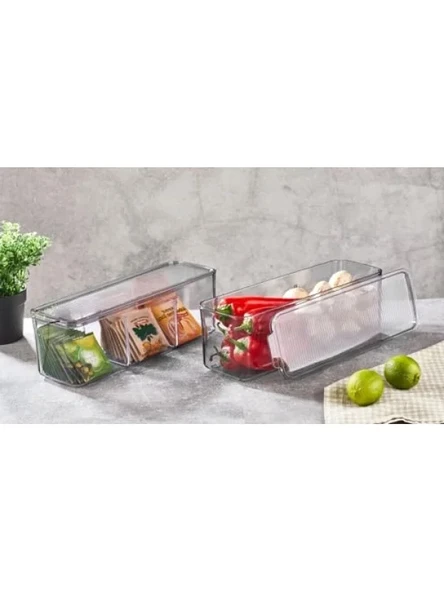 Şeffaf Füme Kapaklı 750 Ml Plastik Organizer ürün görseli 1