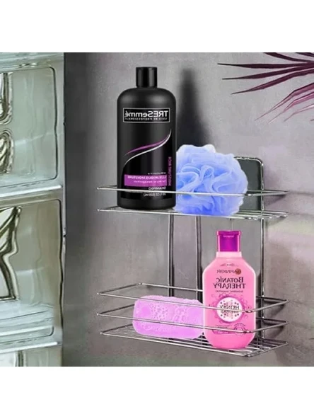 Krom 2 Katlı Banyo Duş Rafı - Şampuanlık ve Organizer ürün görseli 1