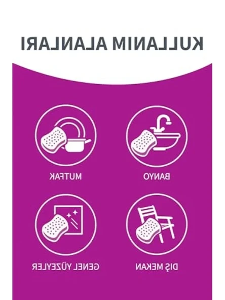 Dayanıklı Bubble Sünger Temizleme Seti, 5'li - Resim 3