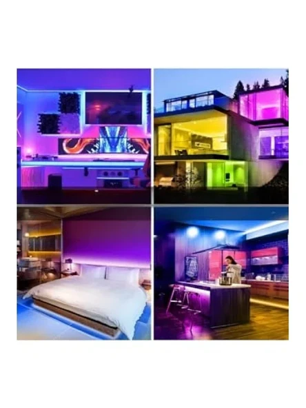 5 Metre Uzunluğunda Kumandalı RGB Şerit Led Aydınlatma ürün görseli 1