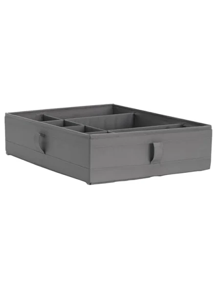Koyu Gri Renk Bölmeli Çekmece İçi Organizer Kutu | 44x34x11 cm ürün görseli 1