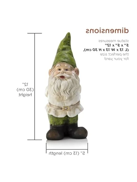 Renkli Bahçe Heykeli, 30,48 cm - Resim 3