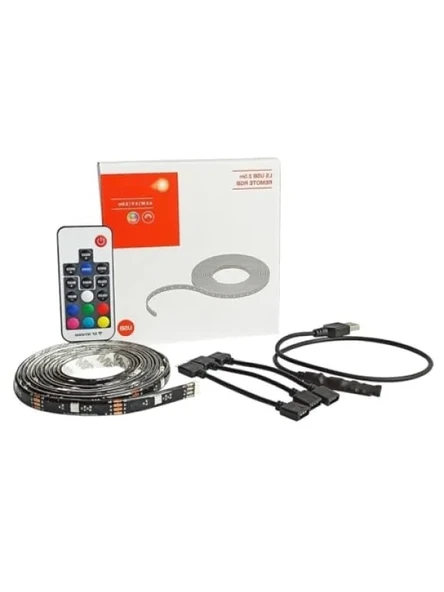 2,5m Uzunluğunda RGB LED Şerit Işık - Esnek ve Enerji Verimli ürün görseli 1