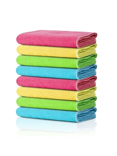 4 Renk Mikrofiber Temizlik Bezi Seti - 250 GSM, 8 Adet ürün görseli 1