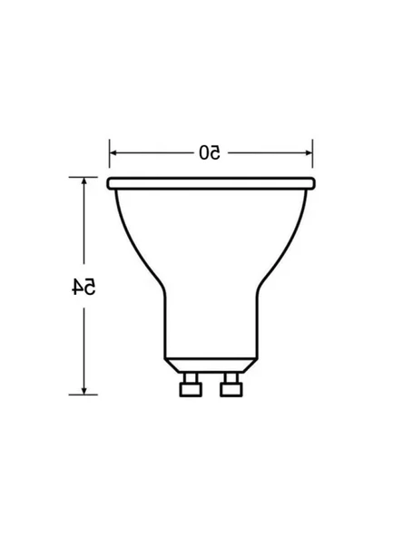 5W LED Spot Ampul - Sarı, GU10 Duy - Resim 2