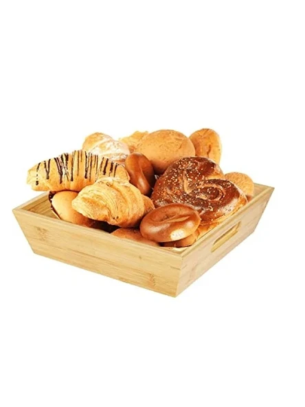 Bambu Ekmeklik ve Meyvelik, Kare Büyük Ebat (25 cm) ürün görseli 1