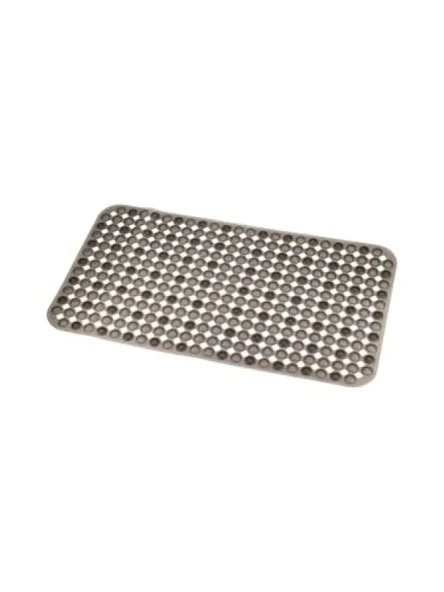 Kaydırmaz Vantuzlu Banyo Paspası - 66,5 x 36,5 cm, Siyah Yuvarlak Desen ürün görseli 1