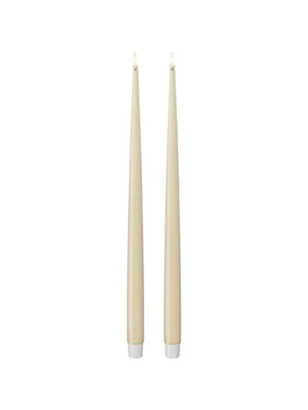Alevsiz LED Yemek Mumu - 2'li Set - Gerçek Alevli Görünüm ürün görseli 1