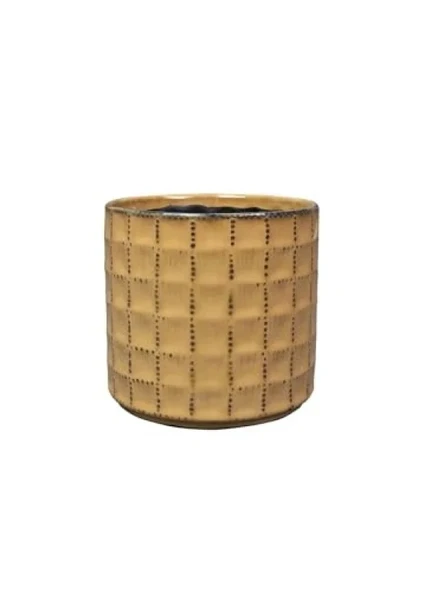 Kahve Renkli Seramik Saksı 14x13 cm ürün görseli 1
