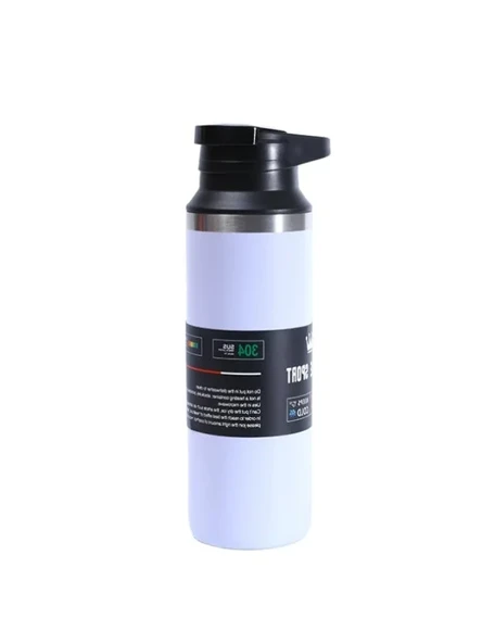 500 Ml Kapasiteli Beyaz Çelik Termos ürün görseli 1
