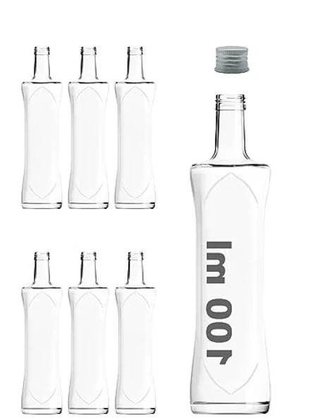Şeffaf Kavisli Cam Sosluk Seti, 100 ml Hacim, 6 Adet ürün görseli 1