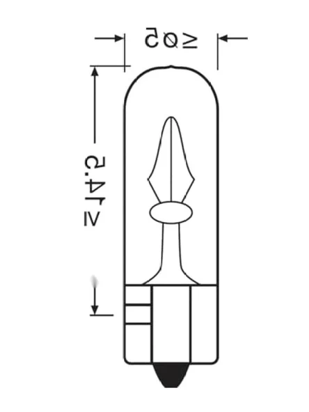 12V 1.2W Mini Dipsiz Gösterge Ampul Seti (2 Adet) - Resim 3