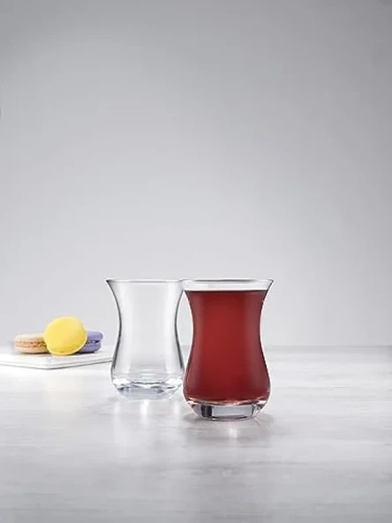 6'lı Çay Bardağı Seti - Pencereli Kutu - Resim 2