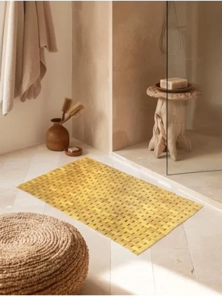 Doğal Bambu Banyo Paspası - 50x80 cm ürün görseli 1