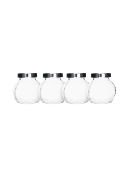 Kısmen Şeffaf Cam Kavanoz Seti, 4 Adet (15 cl) ürün görseli 1