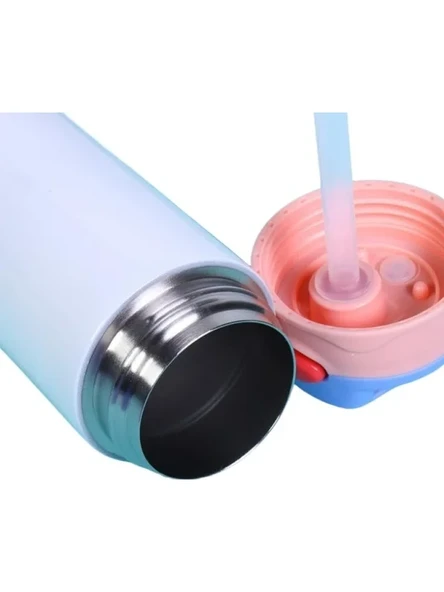Pembe Çelik İçli Termos - 360 ml - Resim 3