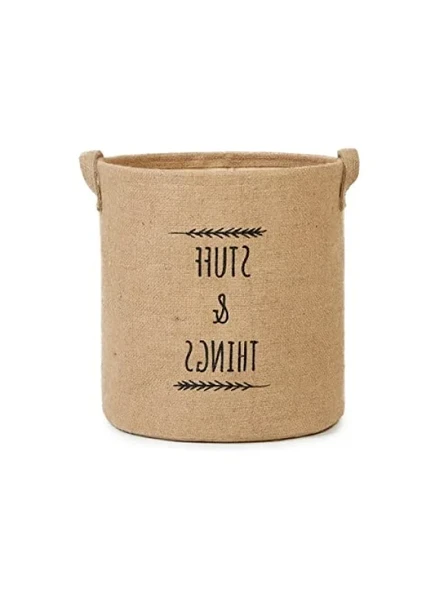 Jüt Silindir Sepet - 30x31 cm, Dekoratif ve Şık ürün görseli 1