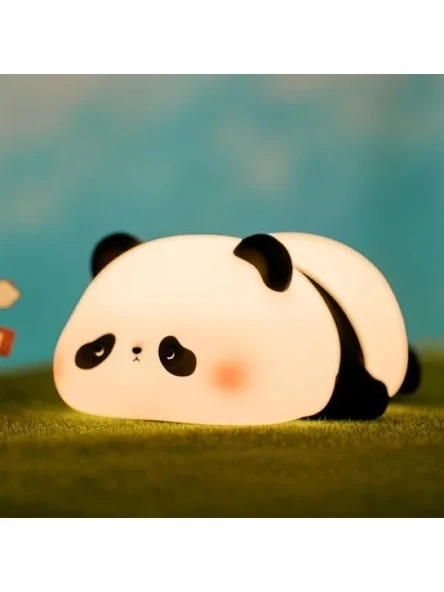Sevimli Panda Gece Lambası - Şarj Edilebilir ve Kısılabilir Yumuşak LED Işık ürün görseli 1