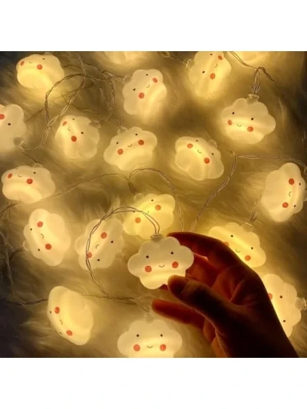 10’lu Bulut Şeklinde LED Işık Zinciri – 2 Metre ürün görseli 1
