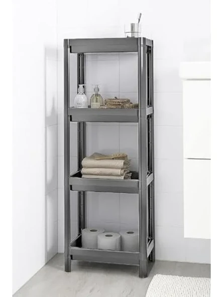 4 Katlı Geçmeli Plastik Organizer - Banyo ve Mutfak İçin ürün görseli 1
